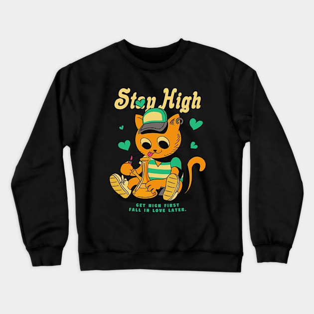 Marijuana Catto Crewneck Sweatshirt by A -not so store- Store